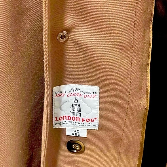 London Fog Jackets & Coats | Vintage | Men’s full length tan trench coat 42R - Picture 6 of 12